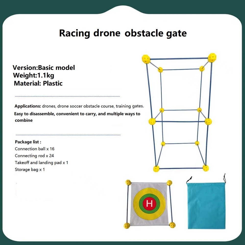 Drone Racing Gate - ประตูอุปสรรคสำหรับการแข่งขัน โครงสร้างน้ำหนักเบาและยืดหยุ่นสำหรับการฝึกซ้อมการแข่งขันโดรนแข่งและโดรนฟุตบอล