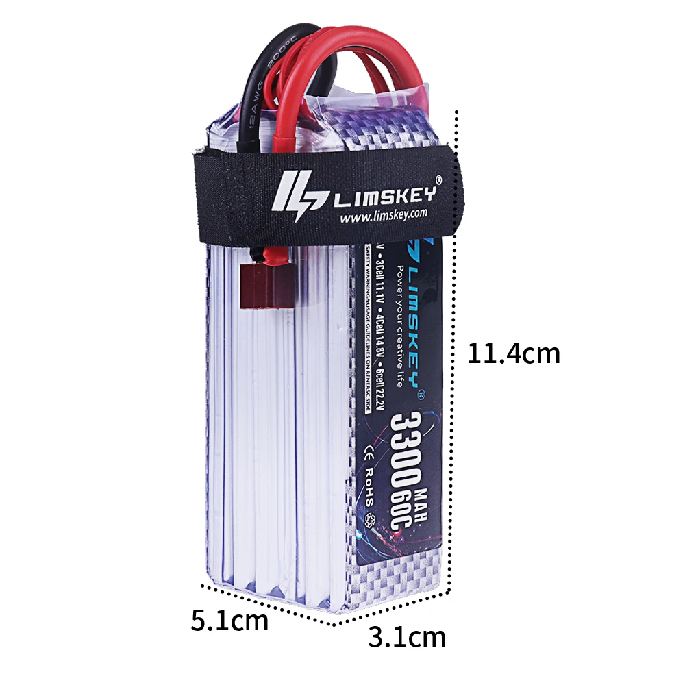 แบตเตอรี่ลิโพ 3300mAh 22.2V 60 - Drone Racing Battery บทวิจารณ์และราคา