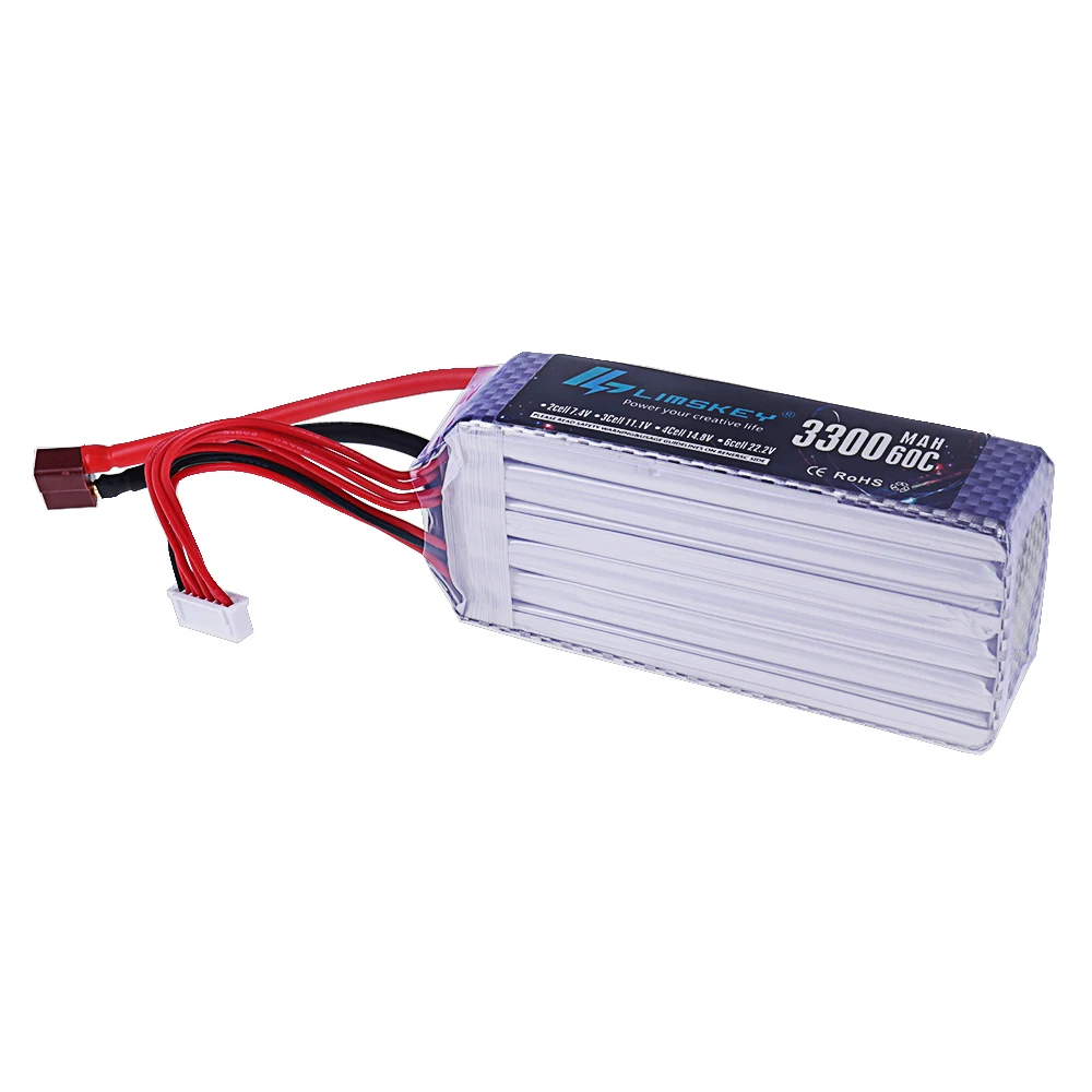 แบตเตอรี่ลิโพ 3300mAh 22.2V 60 - Drone Racing Battery บทวิจารณ์และราคา