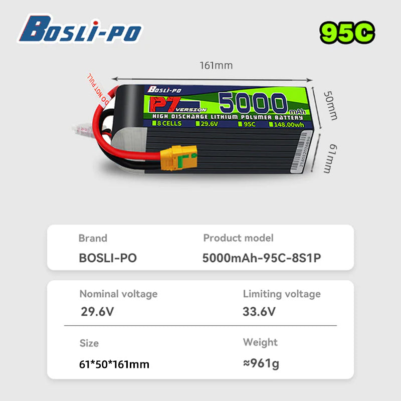 แบตเตอรี่ Boslipo P7 รุ่น 5000 - Drone Racing Battery บทวิจารณ์และราคา